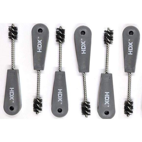 6-Pack HDX 1/2 in. Heavy-Duty Carbon Steel Bristles Fitting Brush - Free Ship - Picture 1 of 7